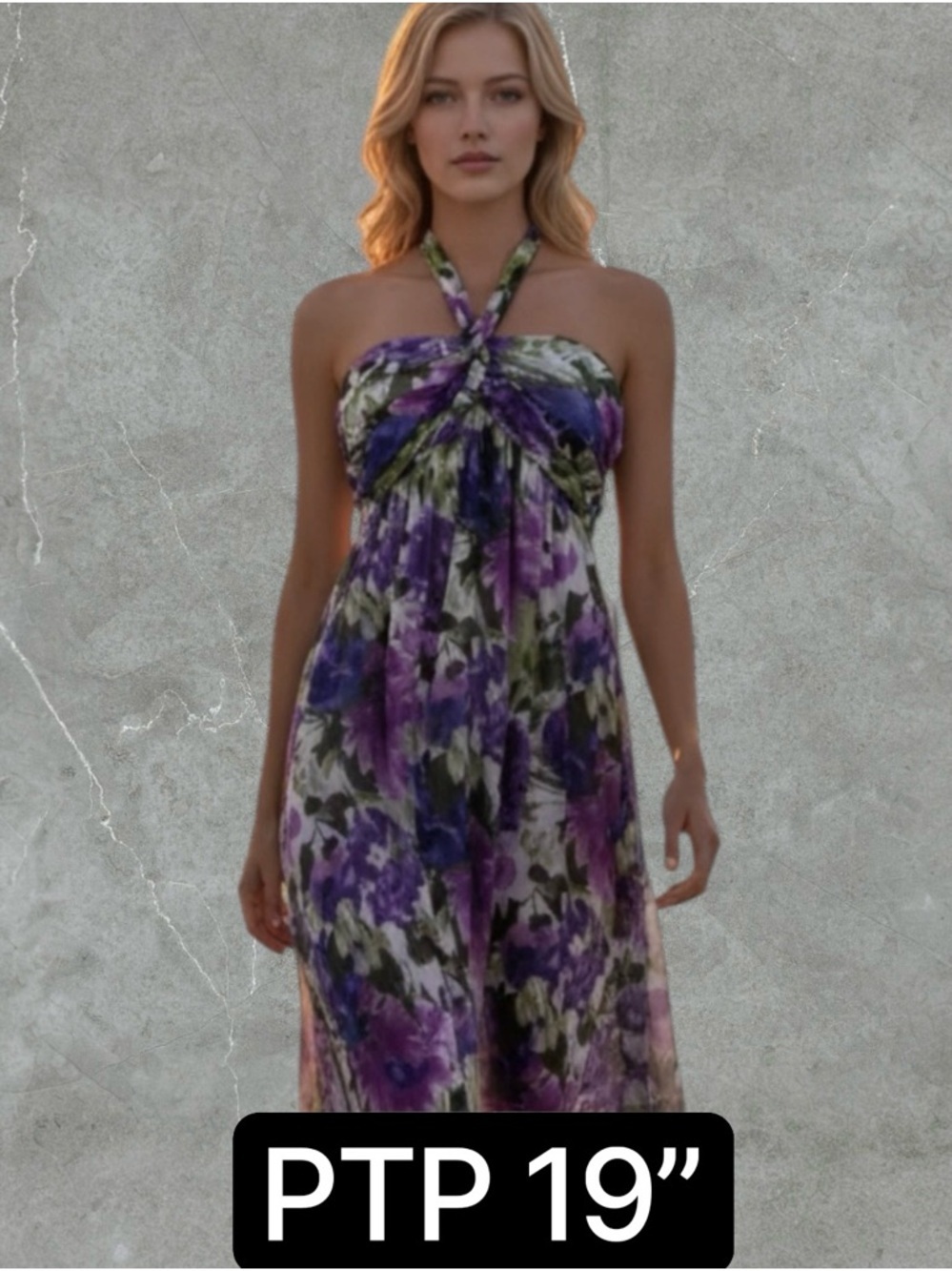 2 for $30 ✅ Floral Halter Midi Dress